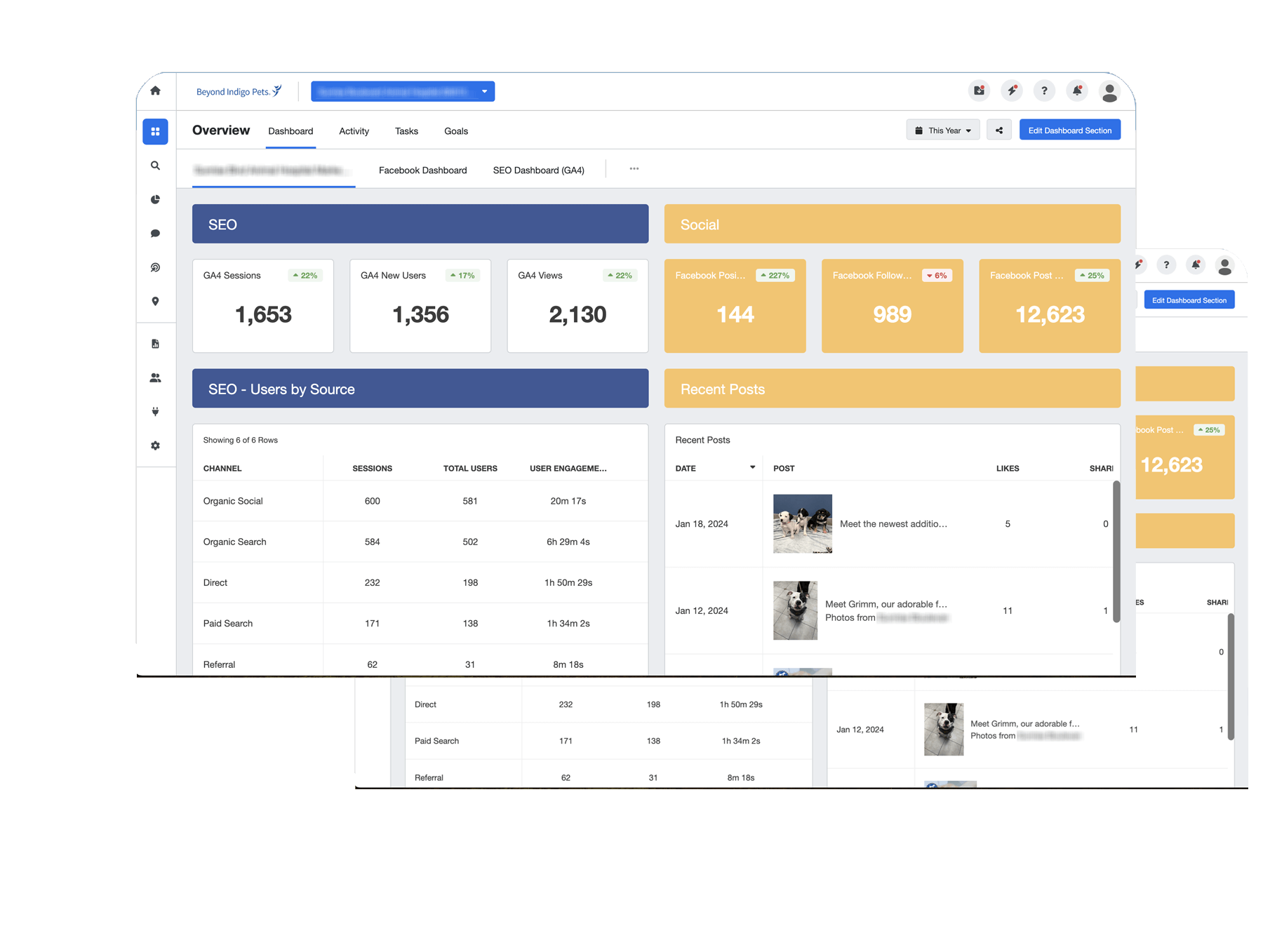 Beyond Indigo Pets Vetsource dashboard